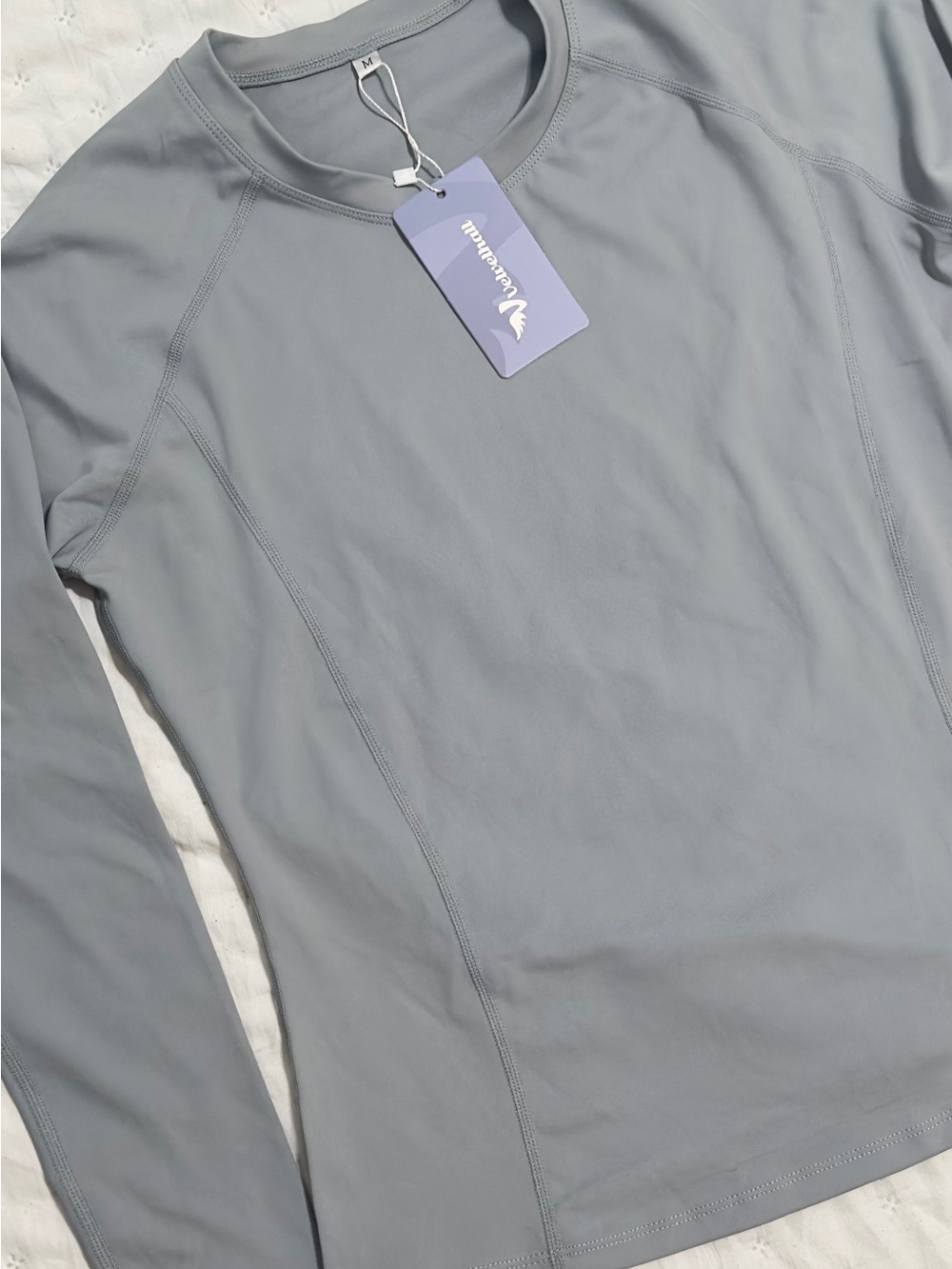Light Gray Long Sleeve Active Top